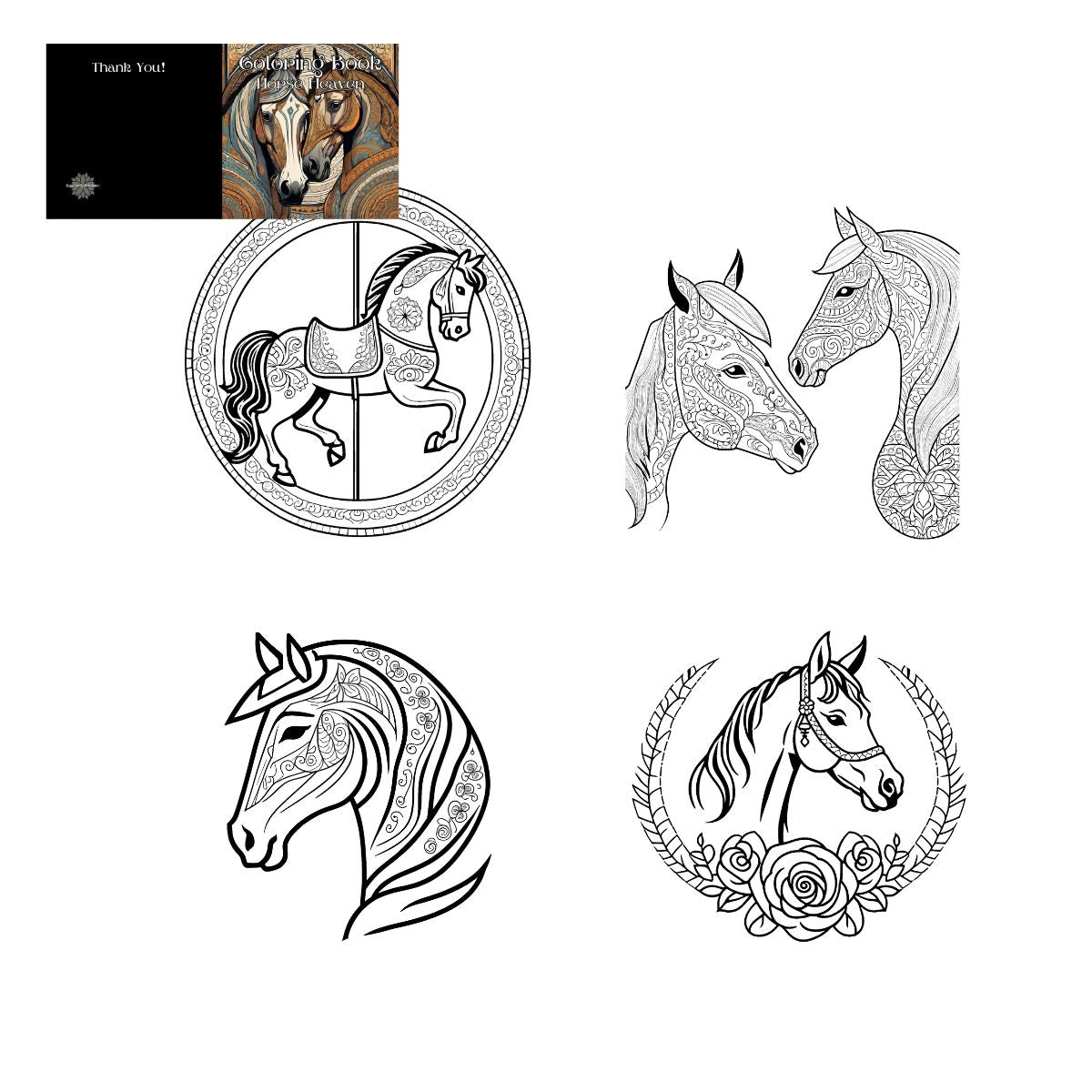 Horse Heaven Coloring Book