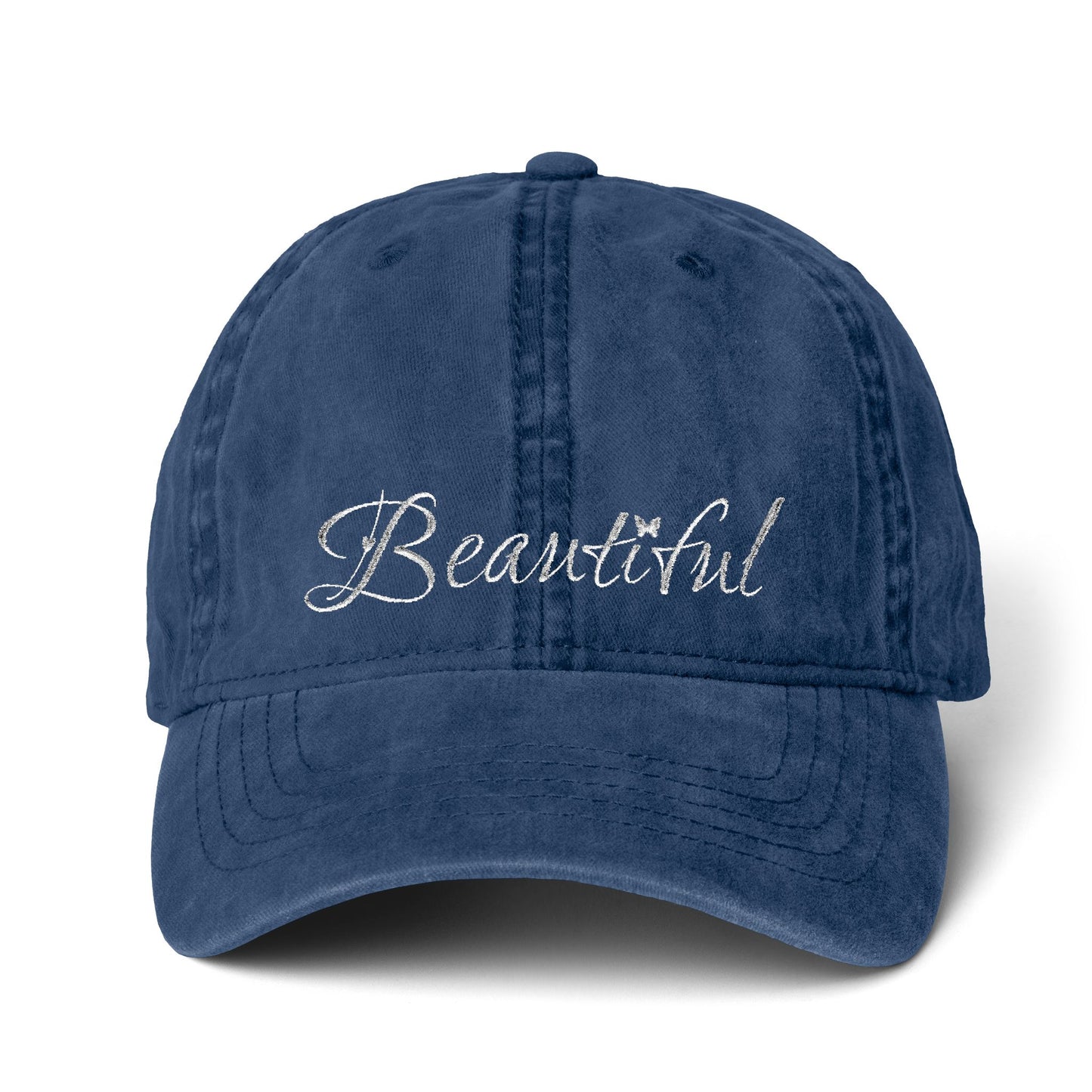 Women's Pigment-Dyed Cap with Fashion Undervisor (Embroidery)