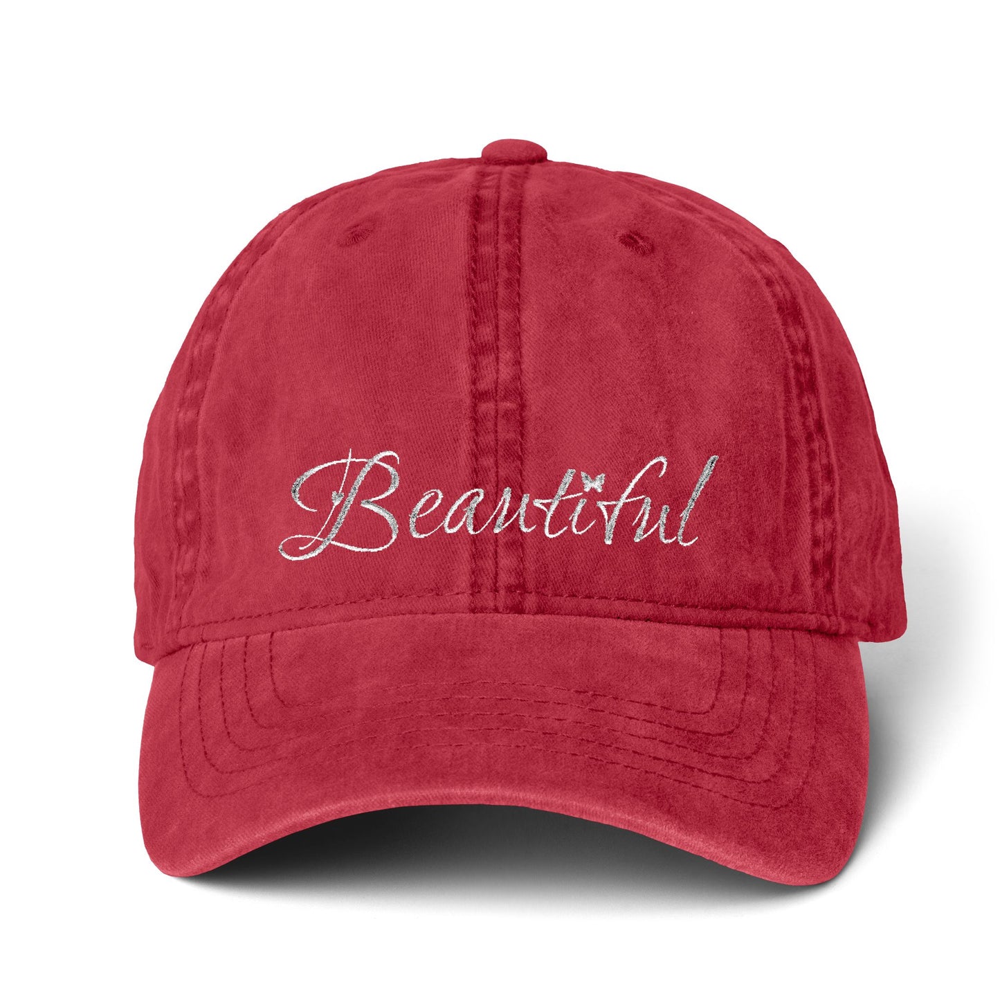 Women's Pigment-Dyed Cap with Fashion Undervisor (Embroidery)