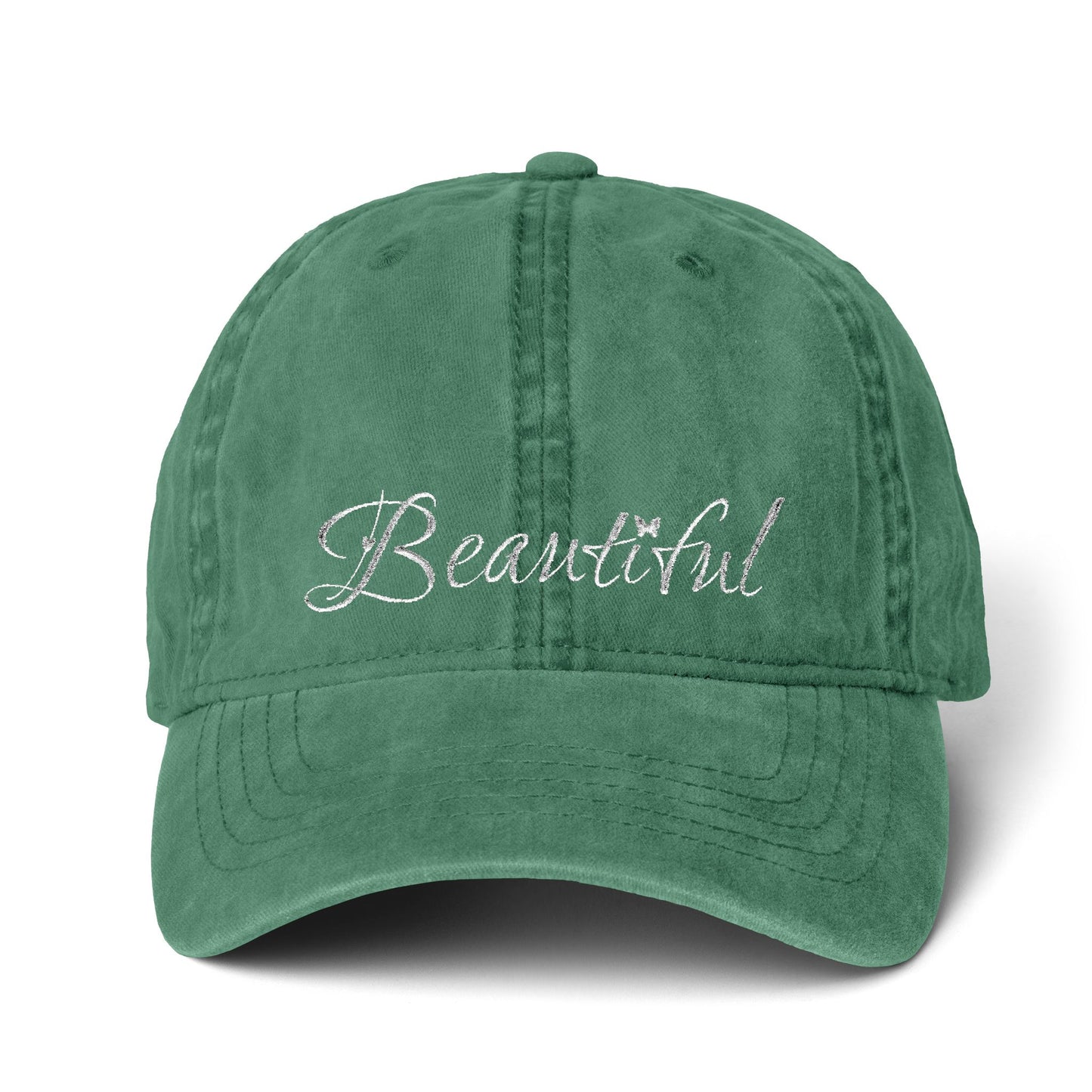Women's Pigment-Dyed Cap with Fashion Undervisor (Embroidery)