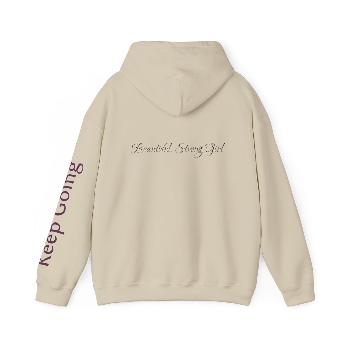 Hoodie — "Keep Going" Butterfly Motivational Hoodie (Beautiful Strong Girl)