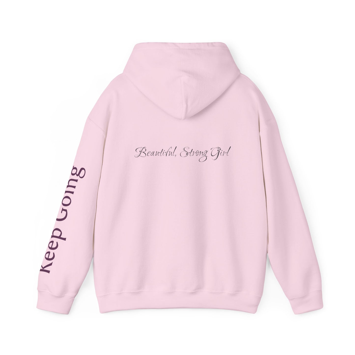 Hoodie — "Keep Going" Butterfly Motivational Hoodie (Beautiful Strong Girl)