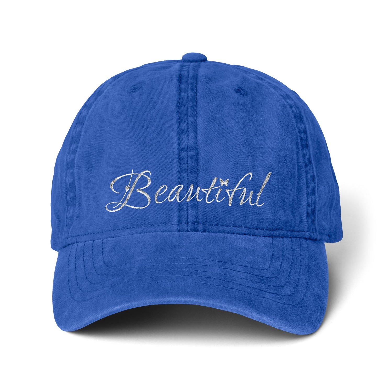 Women's Pigment-Dyed Cap with Fashion Undervisor (Embroidery)