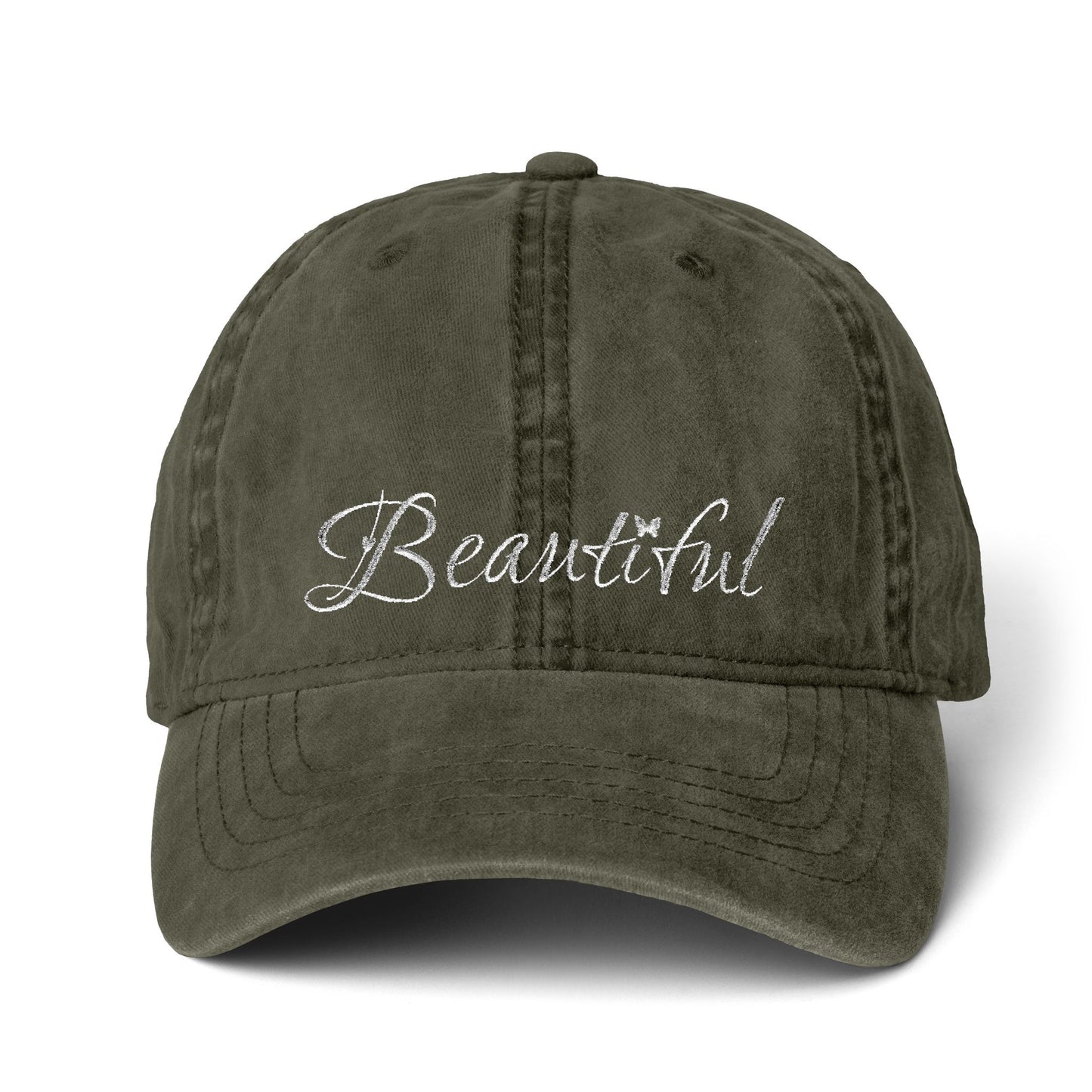 Women's Pigment-Dyed Cap with Fashion Undervisor (Embroidery)