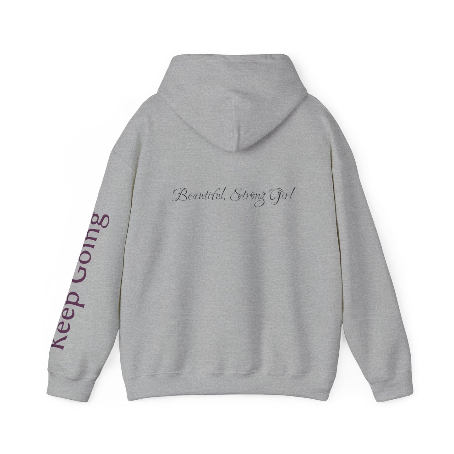 Hoodie — "Keep Going" Butterfly Motivational Hoodie (Beautiful Strong Girl)