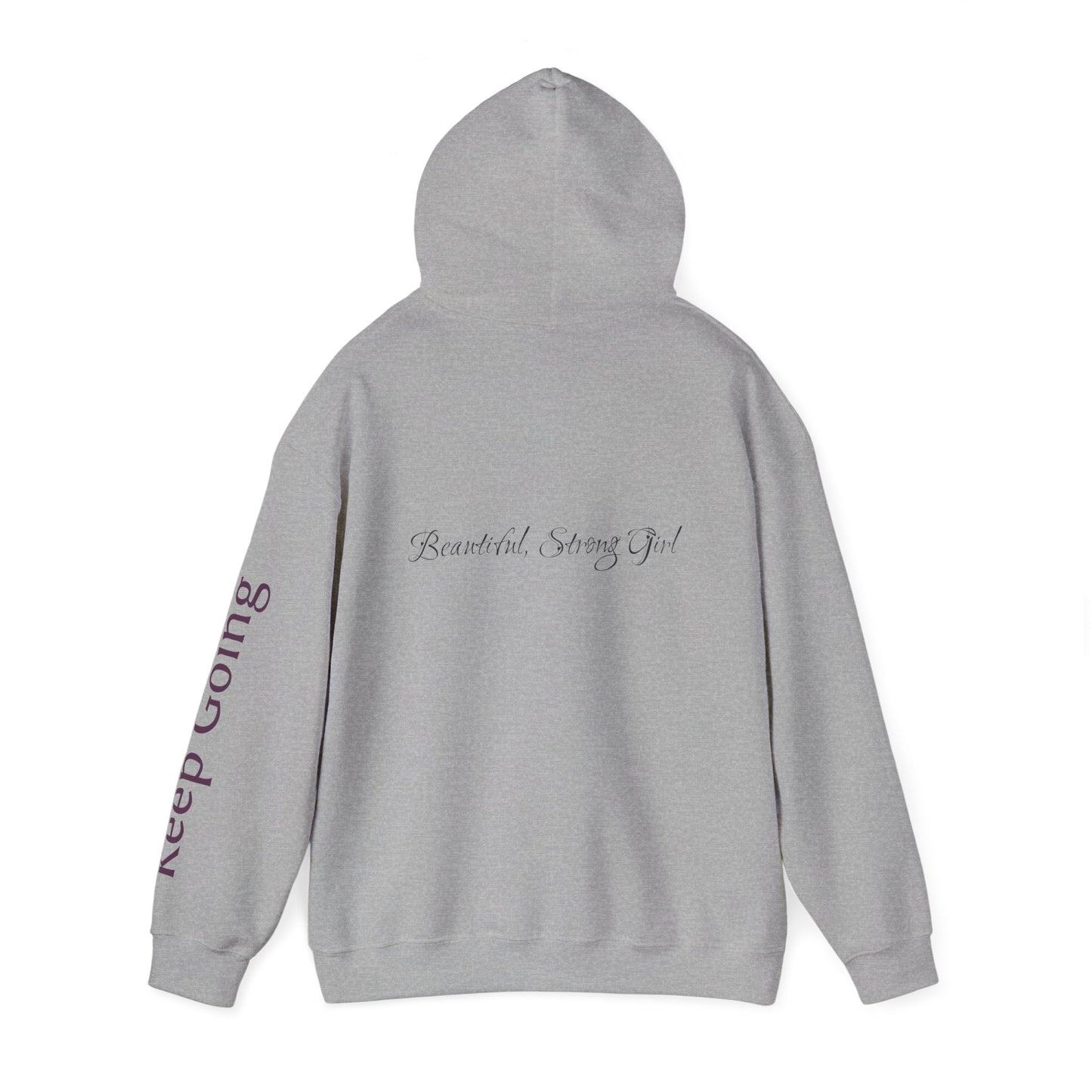 Hoodie — "Keep Going" Butterfly Motivational Hoodie (Beautiful Strong Girl)