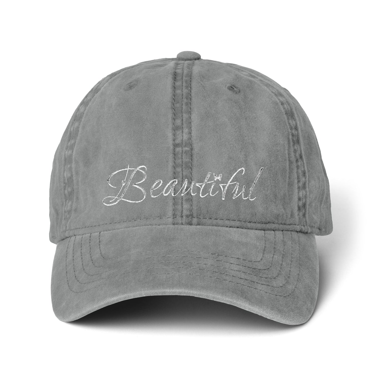 Women's Pigment-Dyed Cap with Fashion Undervisor (Embroidery)