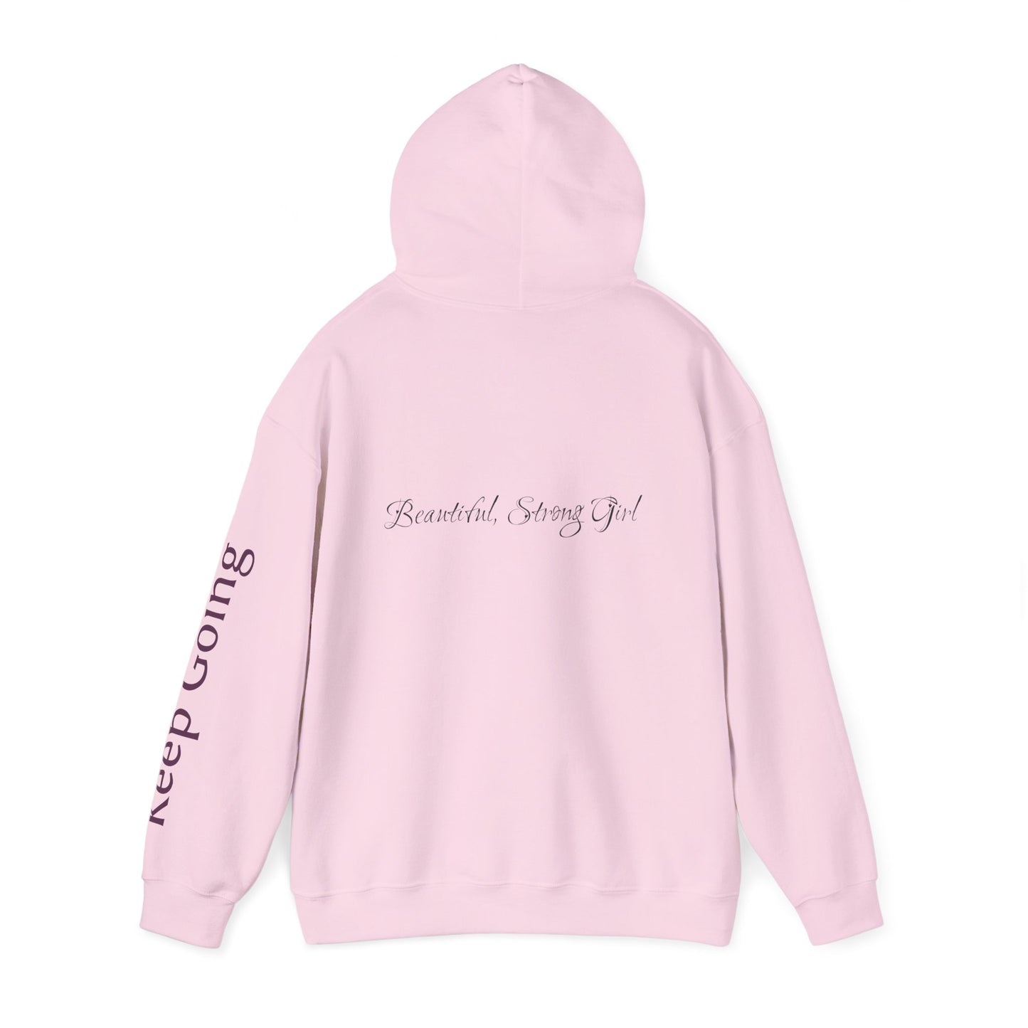 Hoodie — "Keep Going" Butterfly Motivational Hoodie (Beautiful Strong Girl)