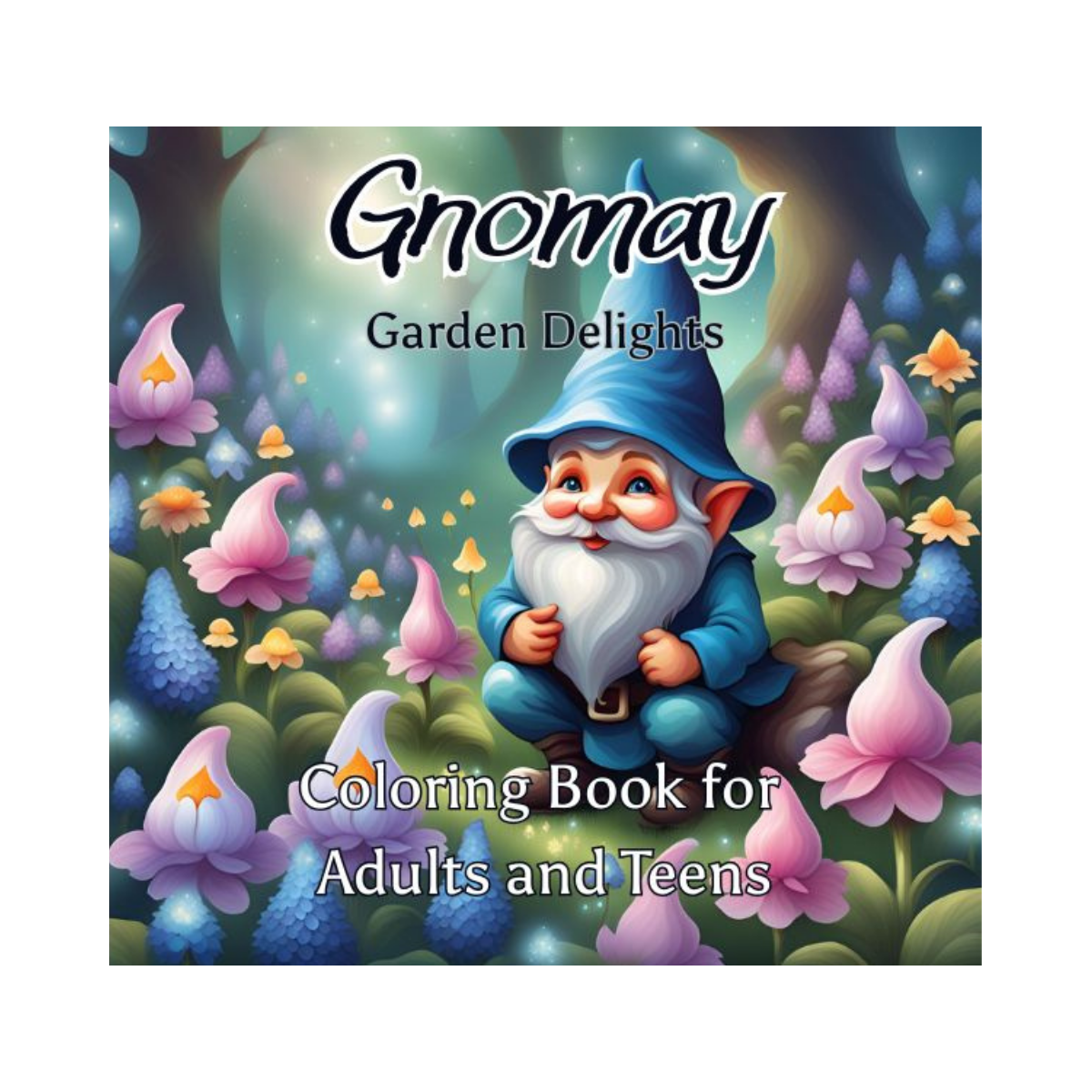 Gnomay, Garden Delights: Coloring Book for Adults and Teens