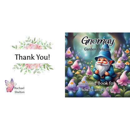 Gnomay, Garden Delights: Coloring Book for Adults and Teens