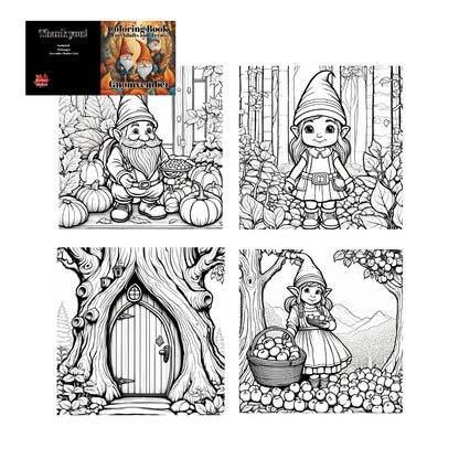 Gnomvember: Coloring Book for Adults and Teens