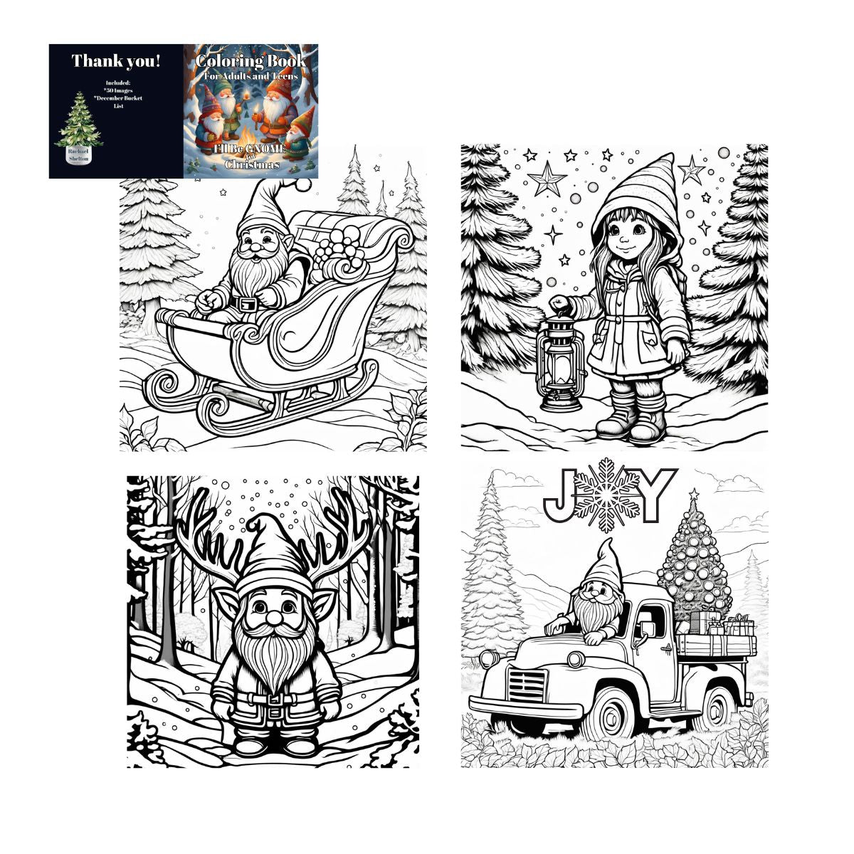 I'll Be GNOME for Christmas: Coloring Book for Adults and Teens